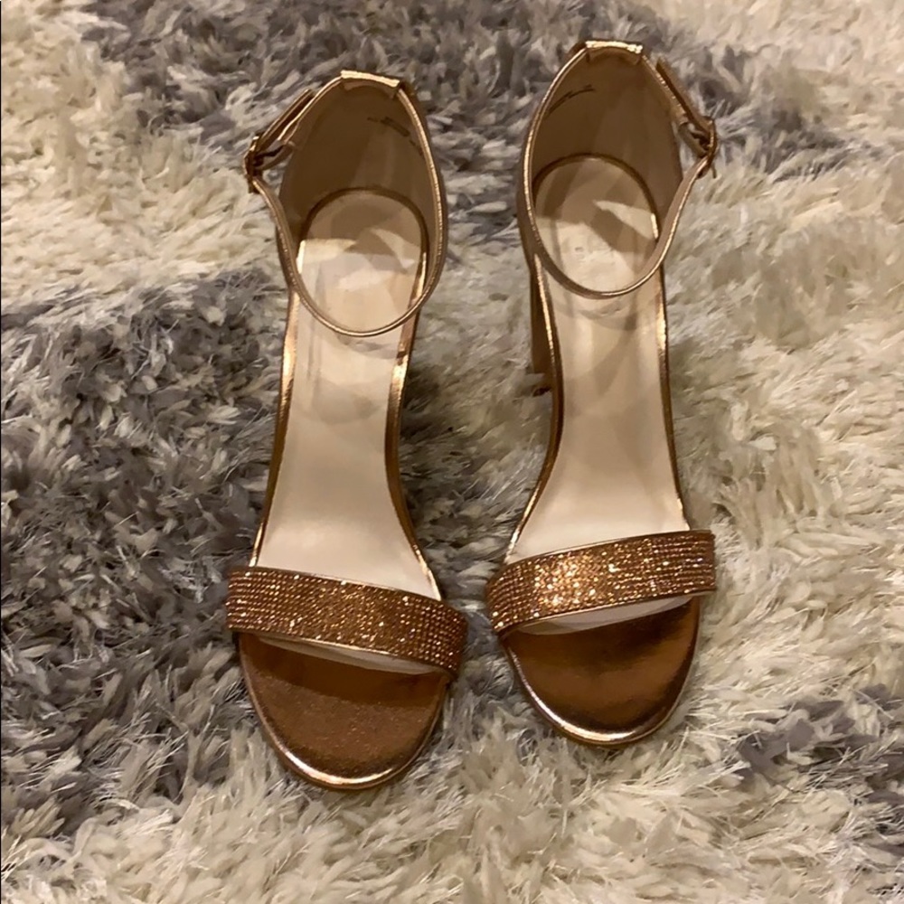 rose gold, 4 inch high heals